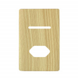 Placa p/ 1 Interruptor + Tomada 4x2 - Novara Maple